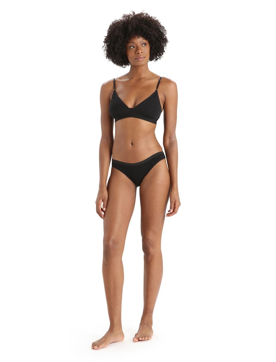 Sous Vêtement Icebreaker Merino Siren Bikini Briefs 3 Pack Femme Noir | FR 1692FDNM